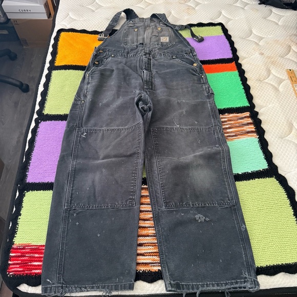 Carhartt Other - Carhartt working pants bib overall fade black 36x30